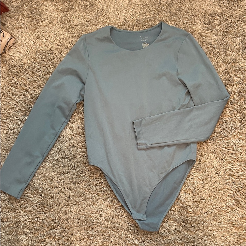 Target Women's Light Blue Long Sleeve Bodysuit